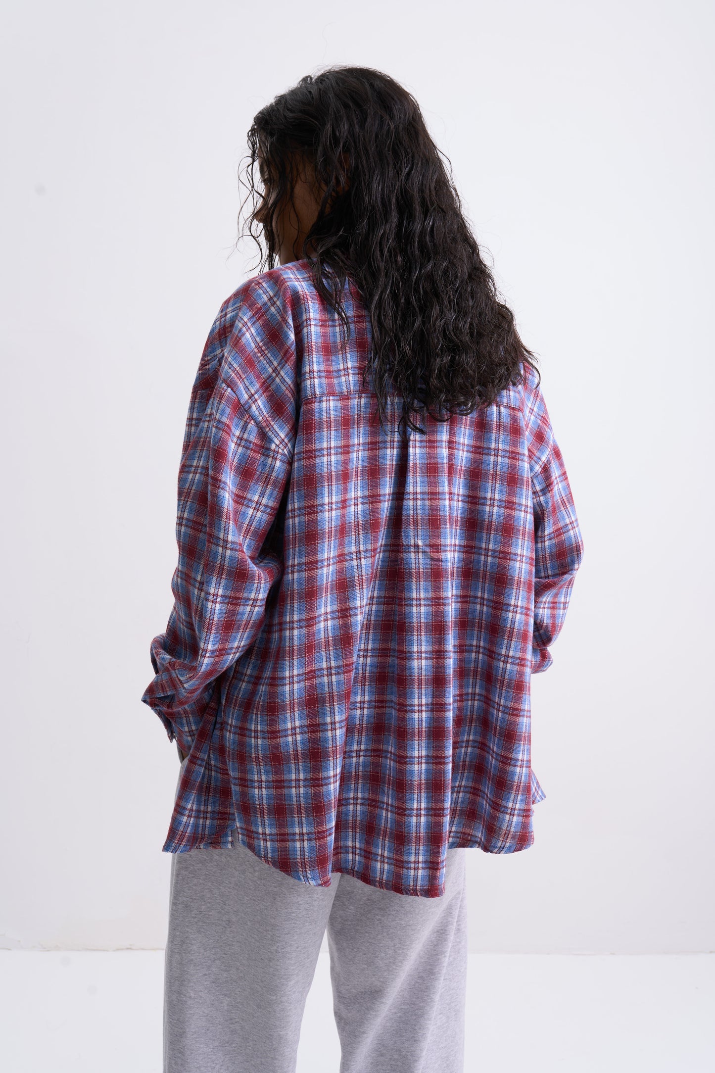 Сорочка вільного крою Red-Blue