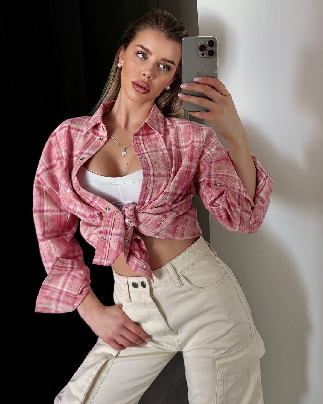 Сорочка вільного крою Pink