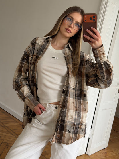 Сорочка вільного крою Grunge Stone