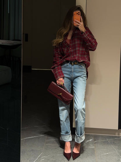 Сорочка вільного крою Red