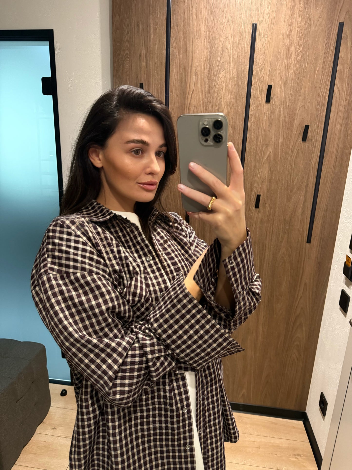 Сорочка вільного крою Bordo