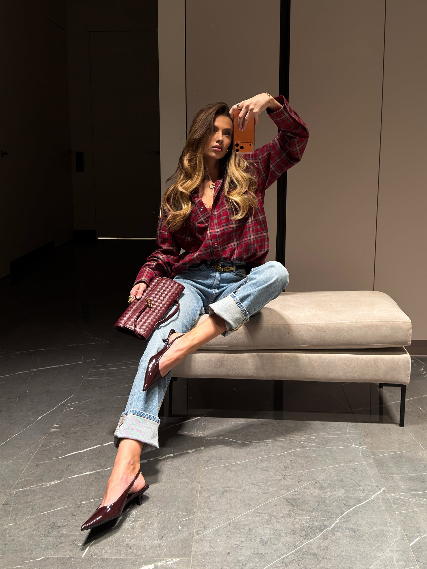 Сорочка вільного крою Red