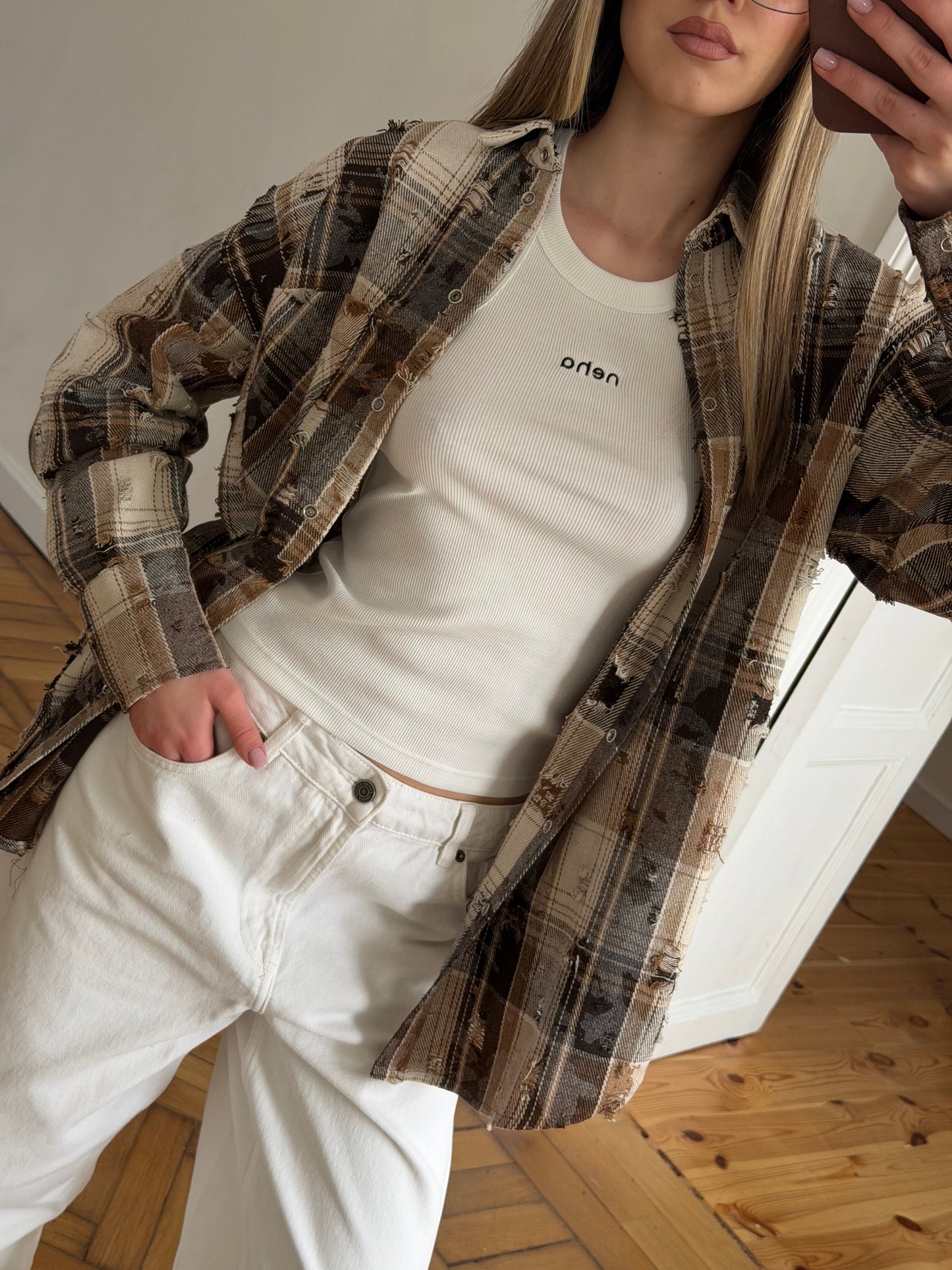 Сорочка вільного крою Grunge Stone