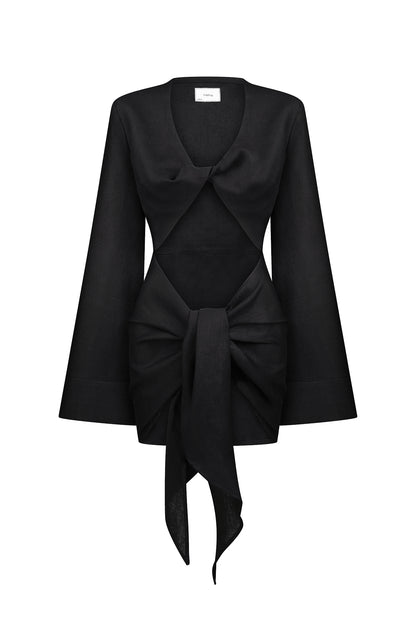 Dress with ties