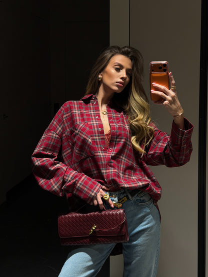 Сорочка вільного крою Red