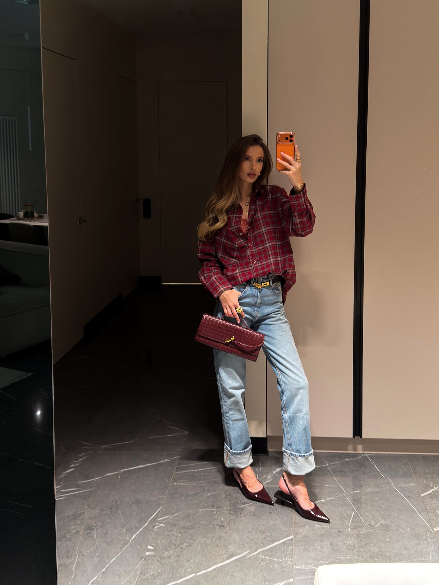 Сорочка вільного крою Red