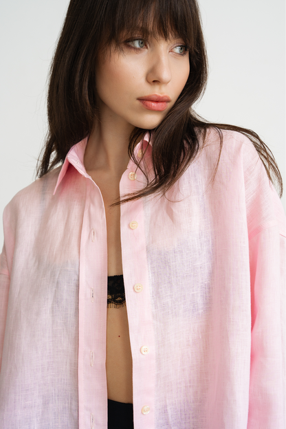 Лляна сорочка Baby Pink