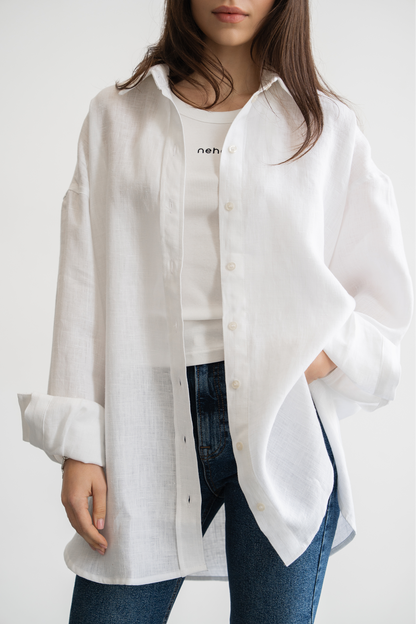 Лляна сорочка Total White