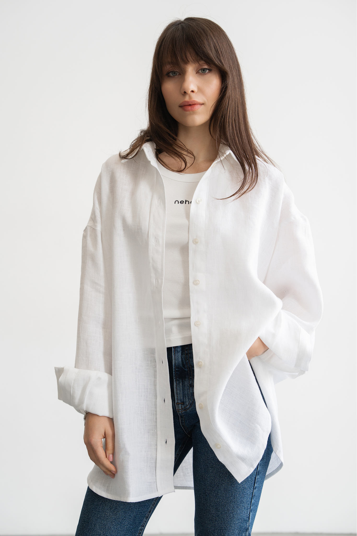 Лляна сорочка Total White