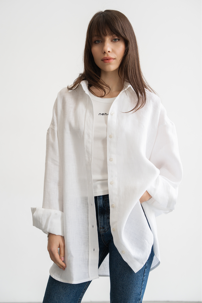 Лляна сорочка Total White