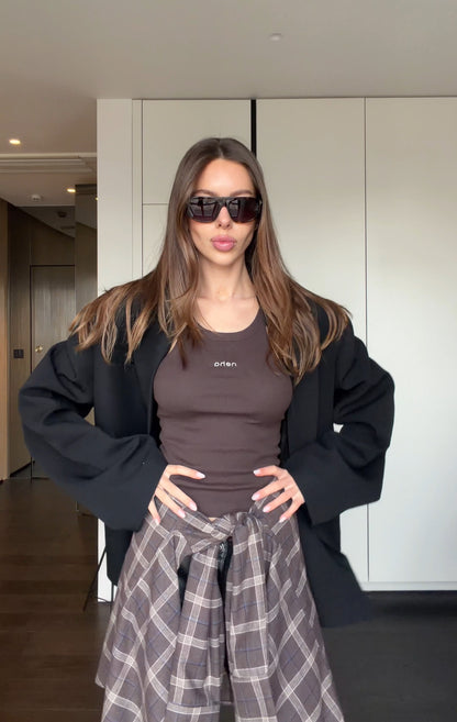 Сорочка вільного крою Hermes Chocolate