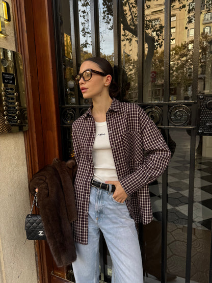 Сорочка вільного крою Bordo