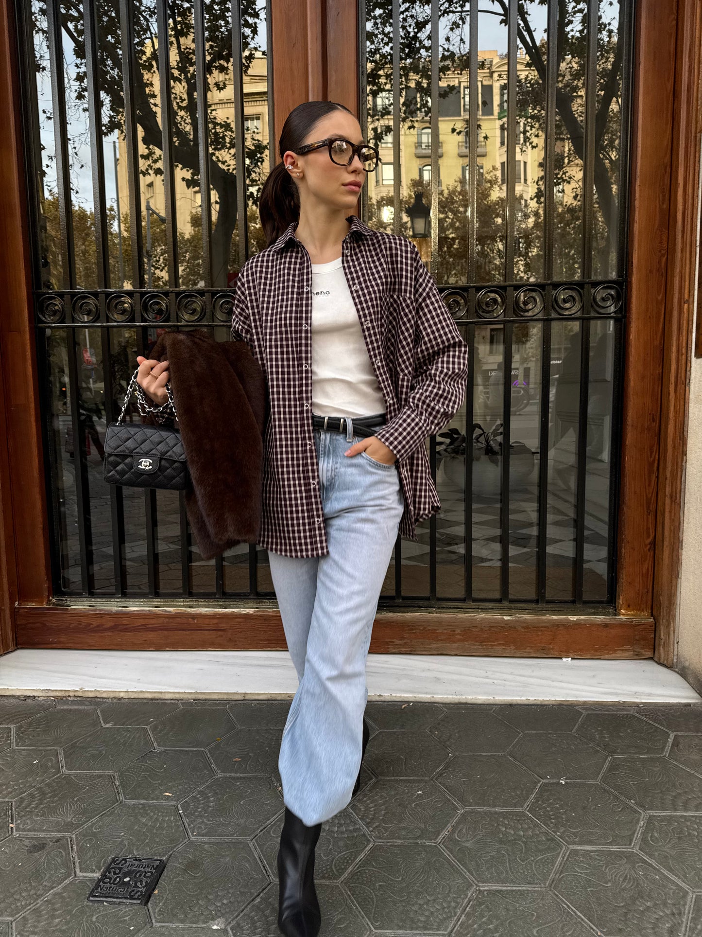 Сорочка вільного крою Bordo