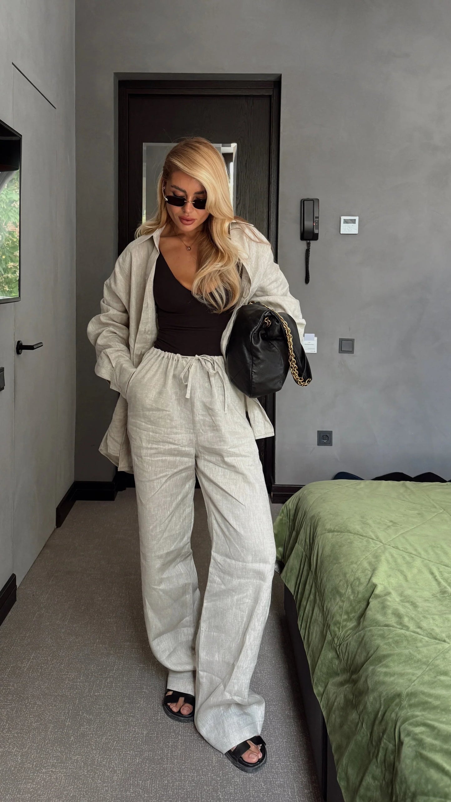 Штани лляні Melange