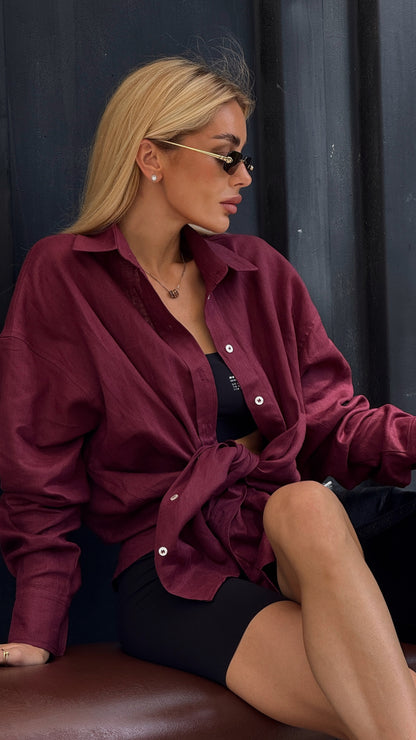 Лляна сорочка Marsala