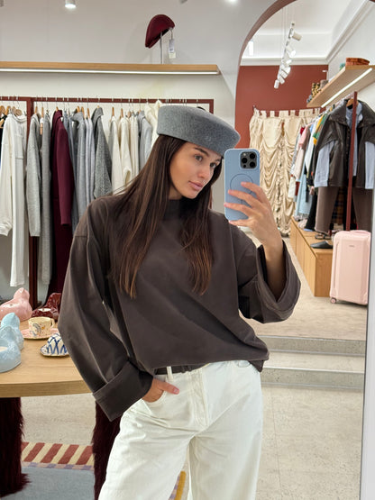 Oversized Longsleeve Dark Chocolate