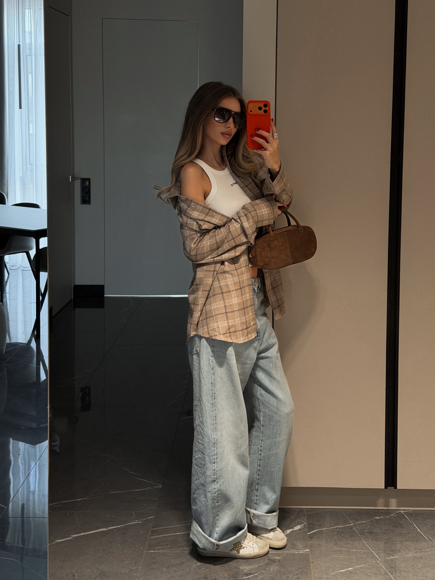 Сорочка вільного крою Beige