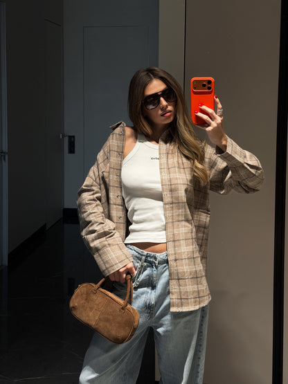 Сорочка вільного крою Beige