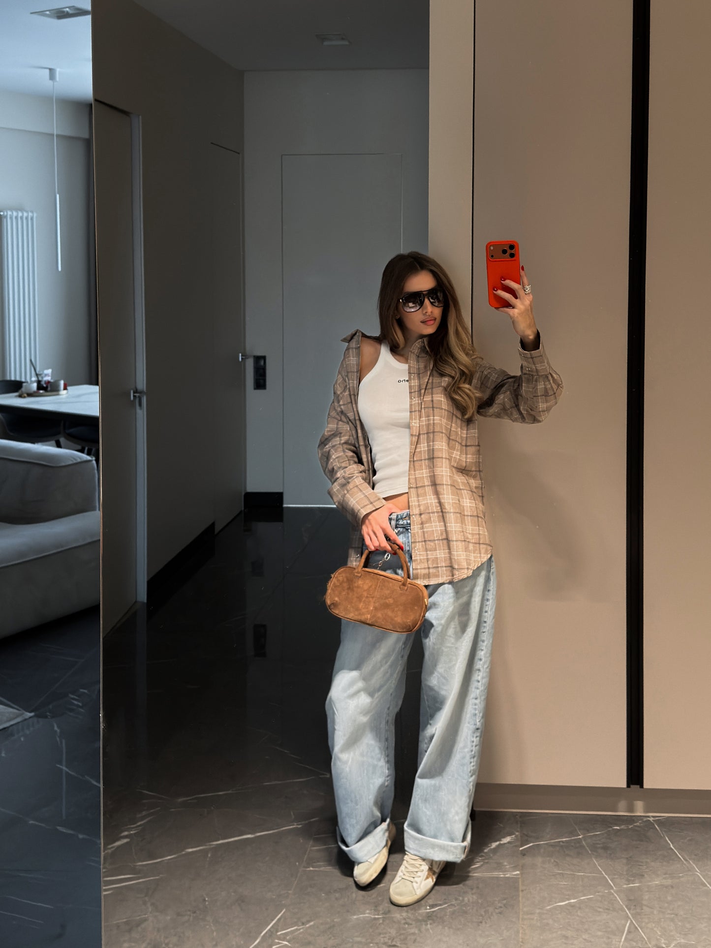 Сорочка вільного крою Beige