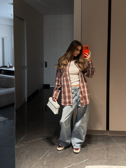 Сорочка вільного крою Wine