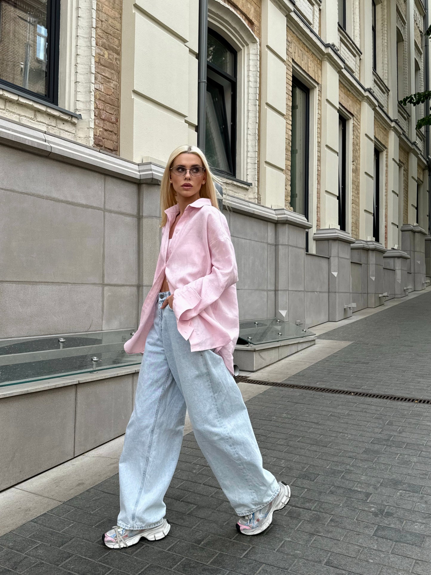 Лляна сорочка Baby Pink