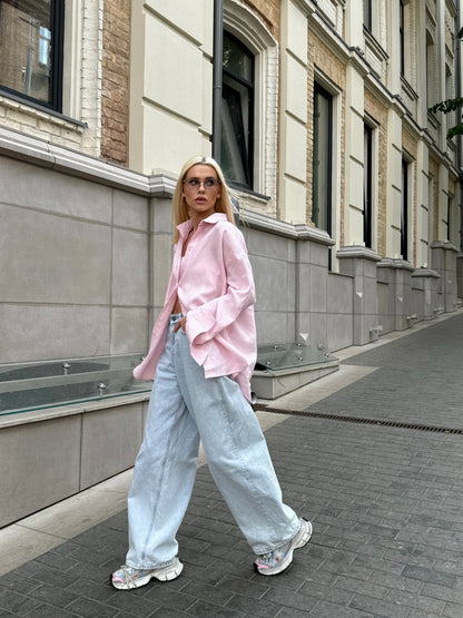 Лляна сорочка Baby Pink