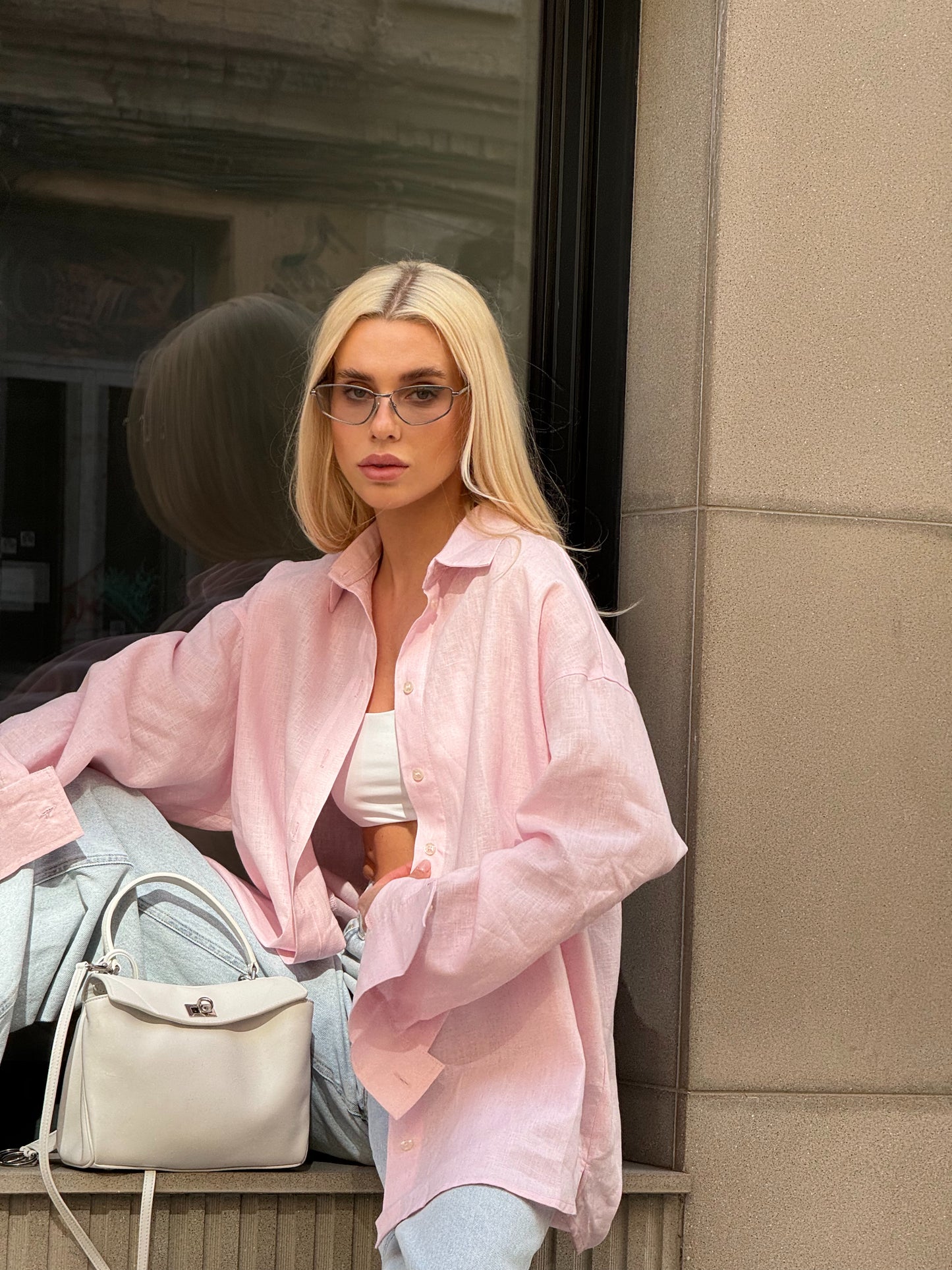 Лляна сорочка Baby Pink