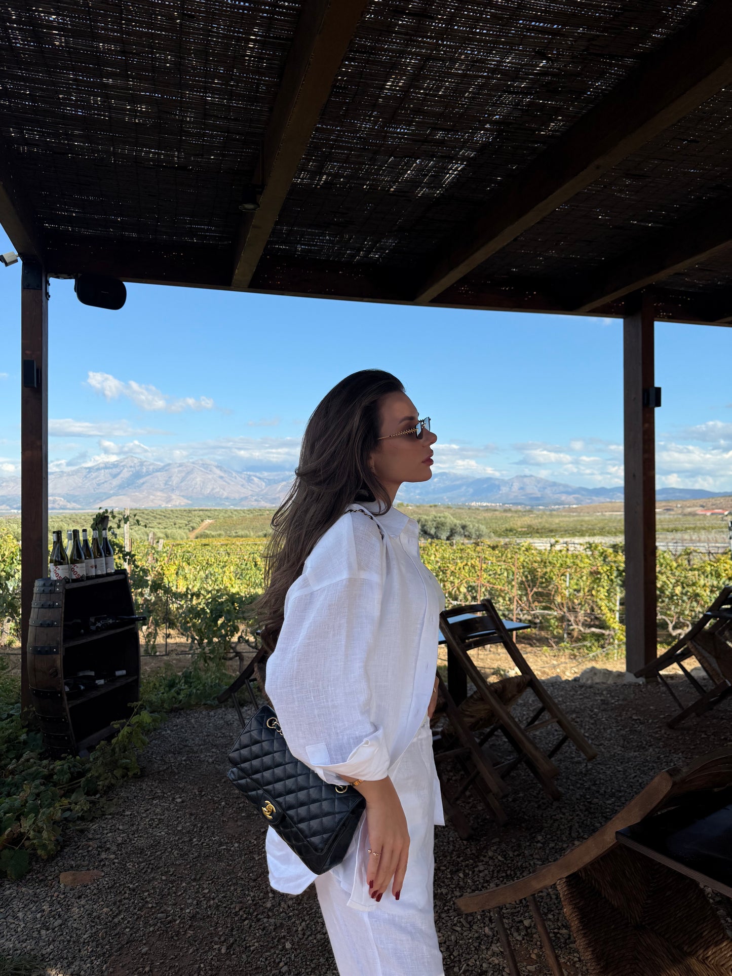 Лляний костюм зі штанами White