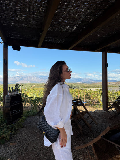 Лляний костюм зі штанами White