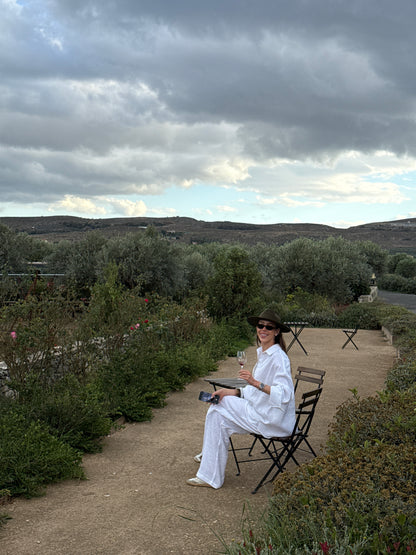 Лляний костюм зі штанами White