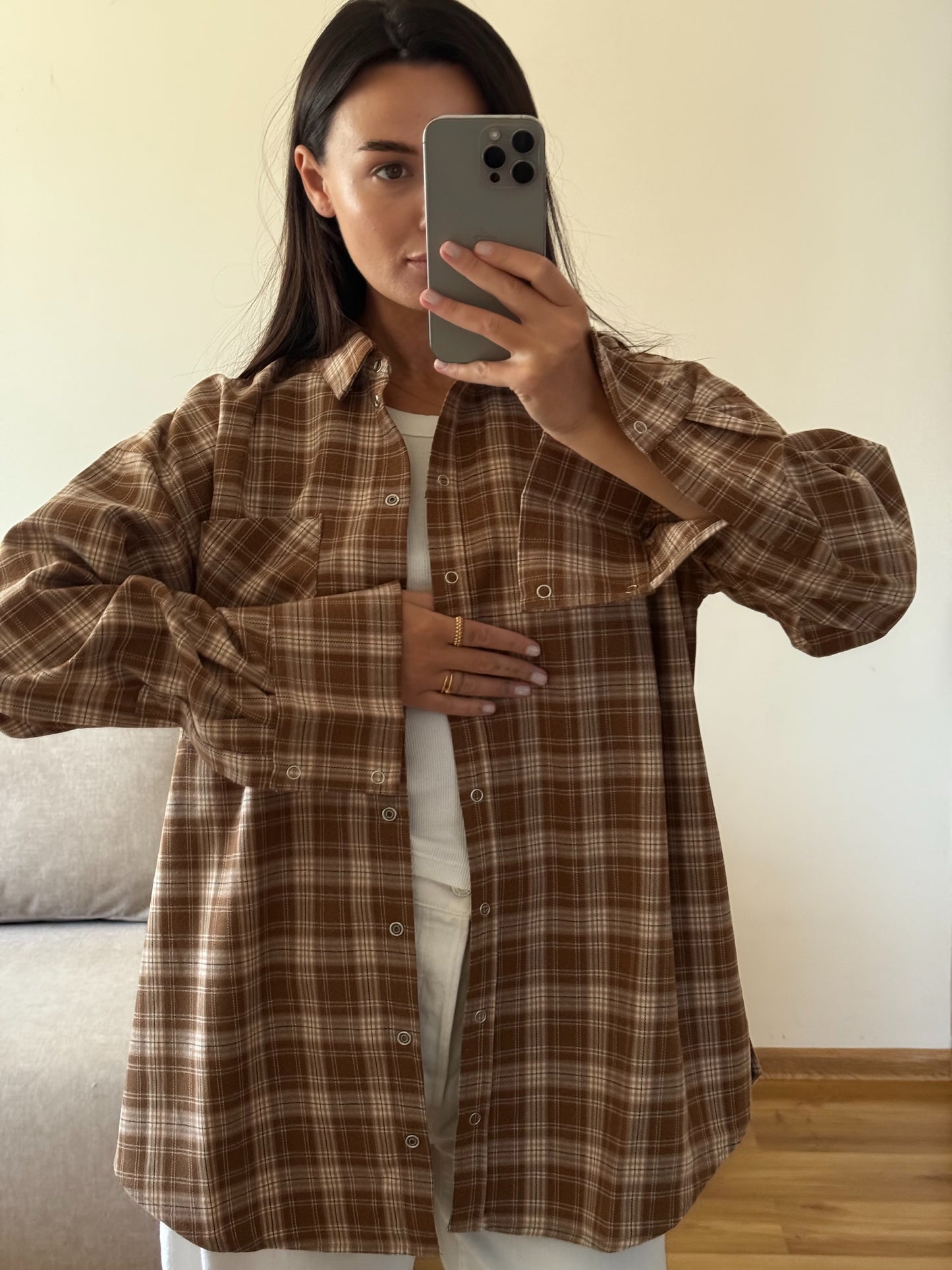 Сорочка вільного крою Caramel