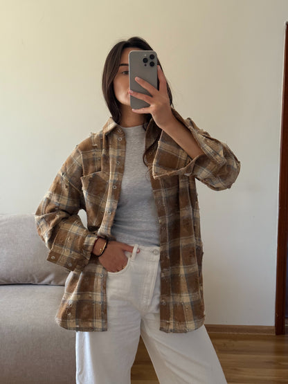 Сорочка вільного крою Camel Grunge