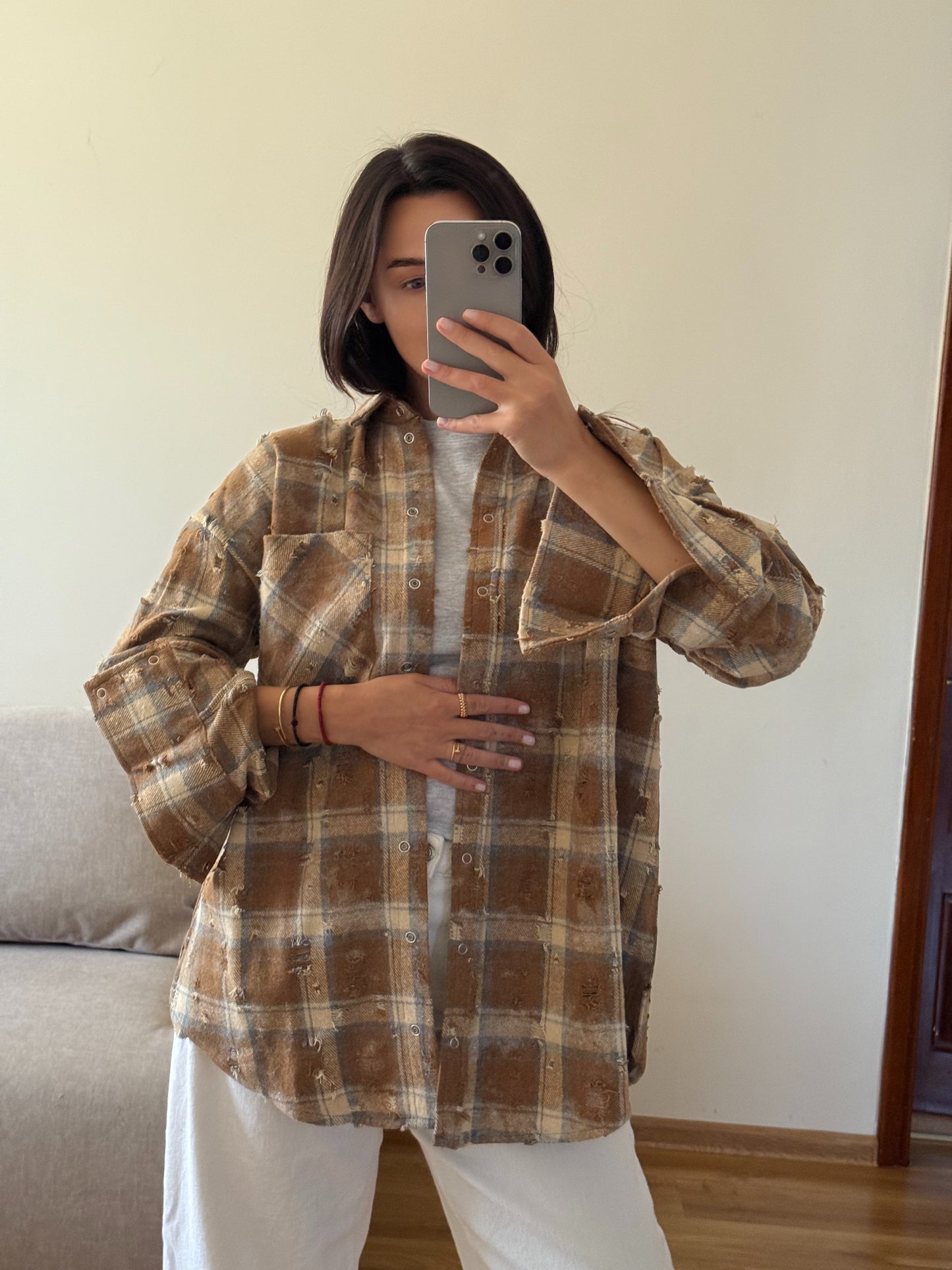 Сорочка вільного крою Camel Grunge