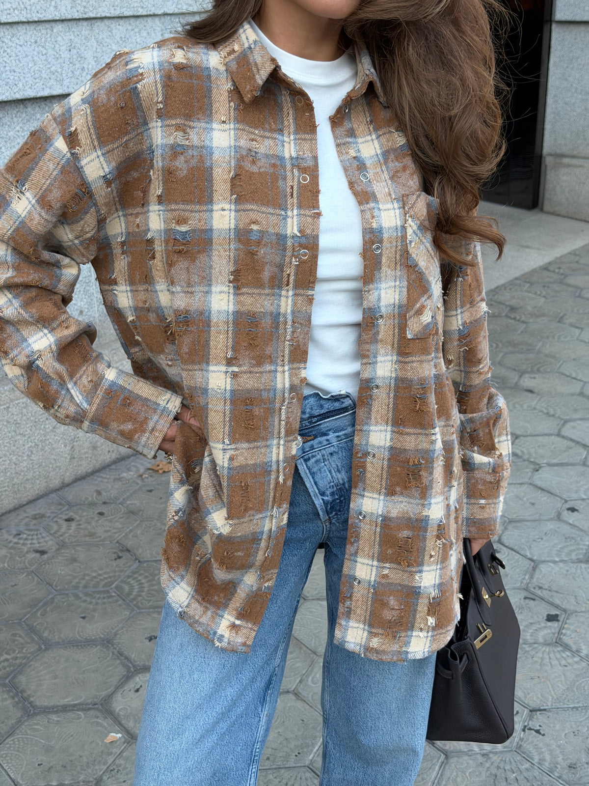 Сорочка вільного крою Camel Grunge
