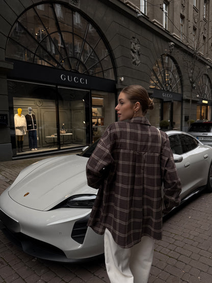 Сорочка вільного крою Hermes Chocolate