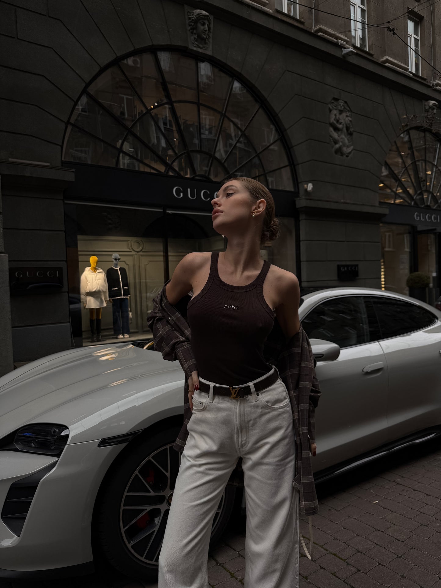 Сорочка вільного крою Hermes Chocolate