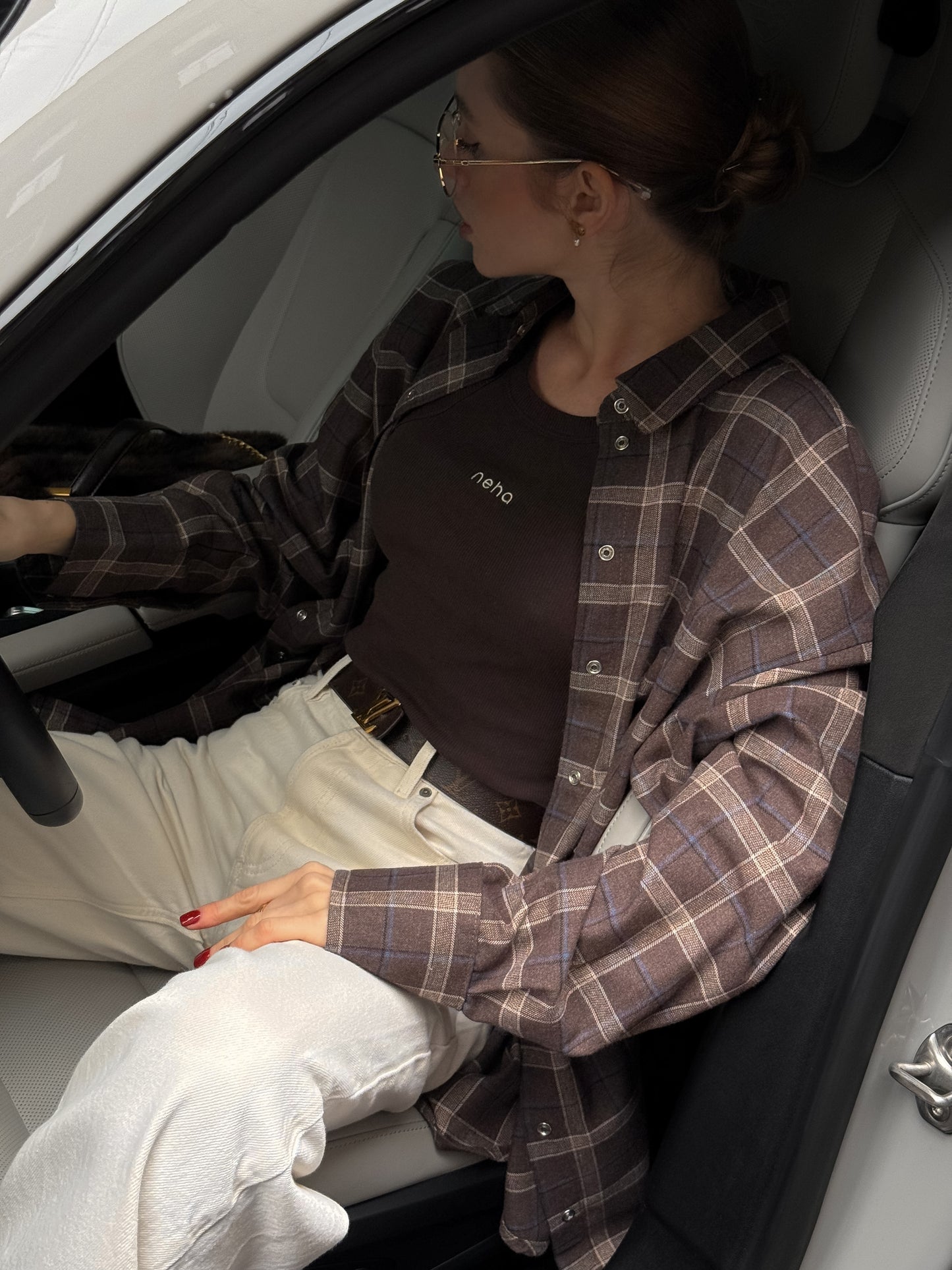 Сорочка вільного крою Hermes Chocolate