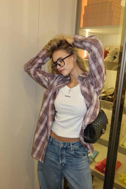 Сорочка вільного крою Wine