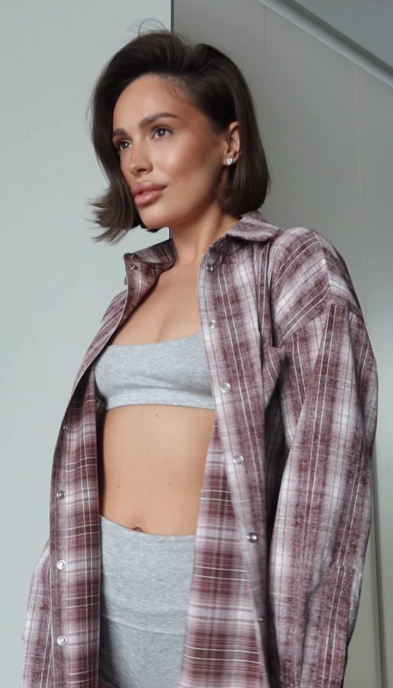 Сорочка вільного крою Wine