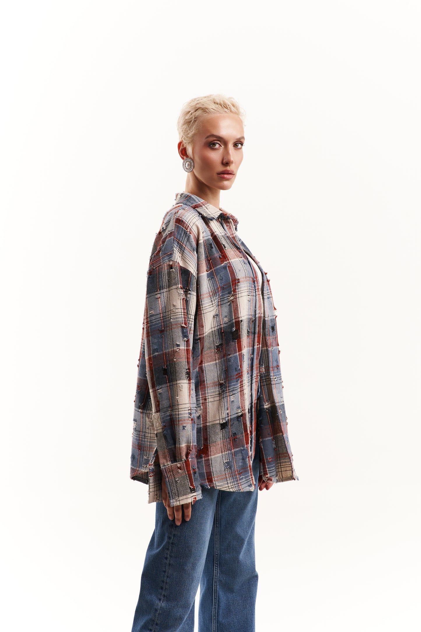 Сорочка вільного крою Grunge Navy