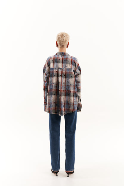 Сорочка вільного крою Grunge Navy