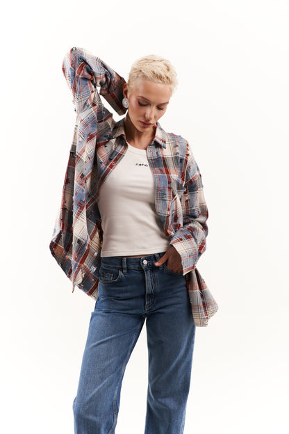 Сорочка вільного крою Grunge Navy