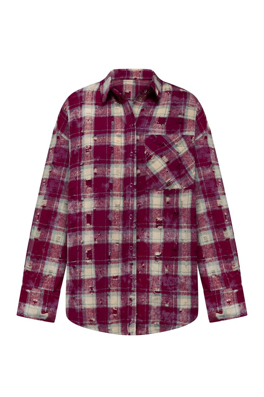 Сорочка вільного крою Grunge Damson