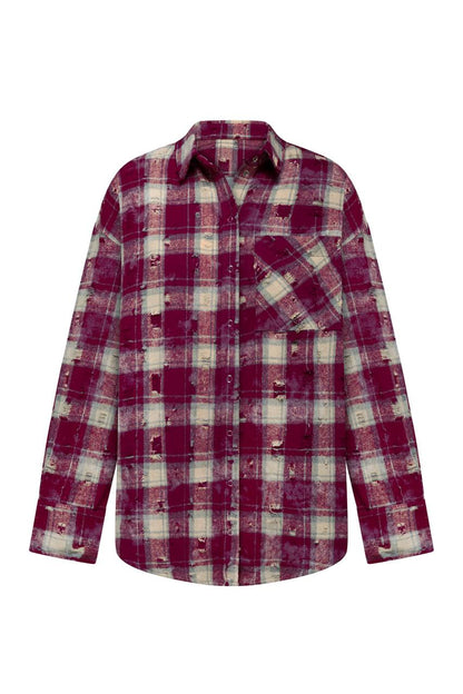 Сорочка вільного крою Grunge Damson